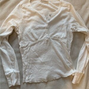 Lucky Brand Cream Henley Shirt